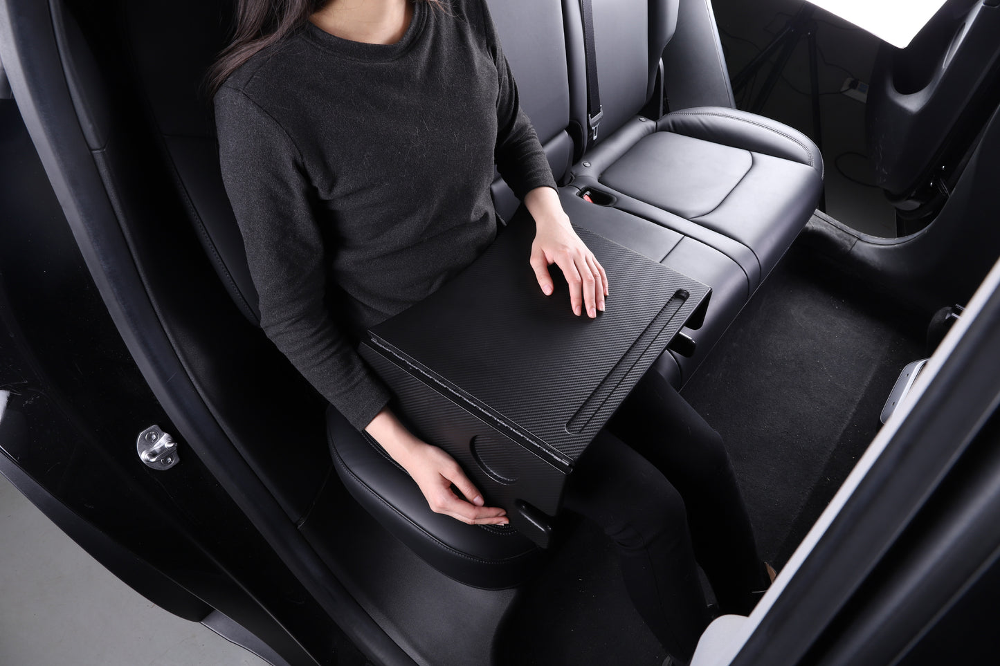 Table Elvix for Tesla Model 3/Y Double Fold, Carbon Fiber Pattern