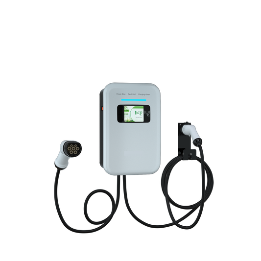 13211 nastenna nabijecka pro elektromobily elvix wbac 4947 t2 2 kabely 11kw 5m rfid nabijeci stanice ev