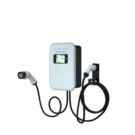 13214 nastenna nabijecka pro elektromobily elvix wbac 4948 t2 2 kabely 22kw 5m rfid nabijeci stanice ev