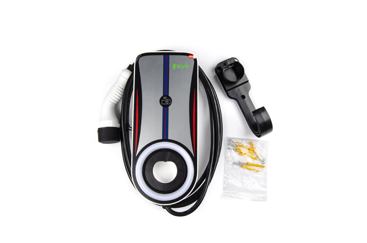 13220 4 nastenna nabijecka pro elektromobily elvix wbac 4957 t2 1 kabel 11kw 5m rfid nabijeci stanice ev