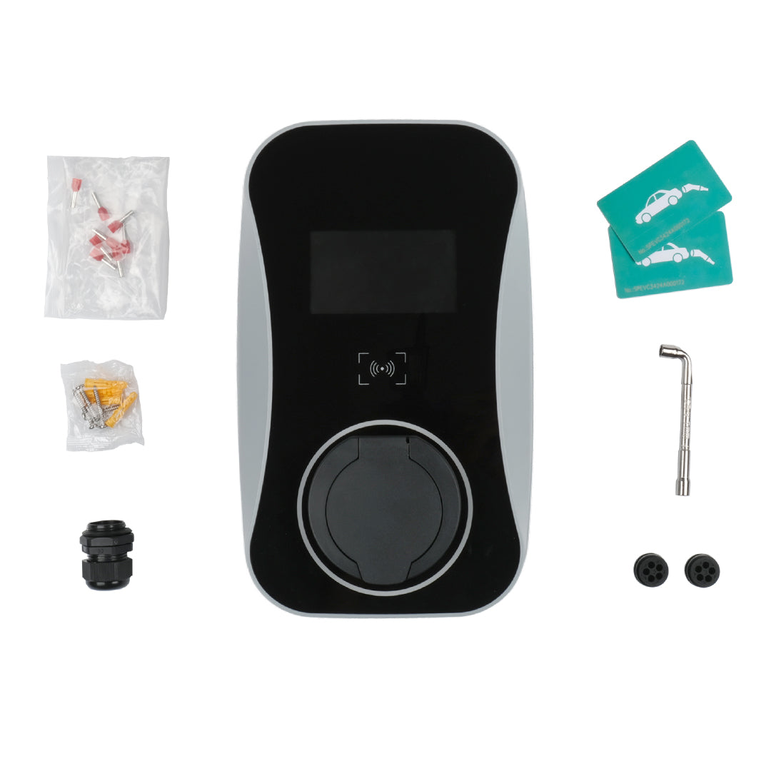 13232 nastenna nabijecka pro elektromobily elvix wbac 4968 t2 zasuvka 22kw rfid app nabijeci stanice ev