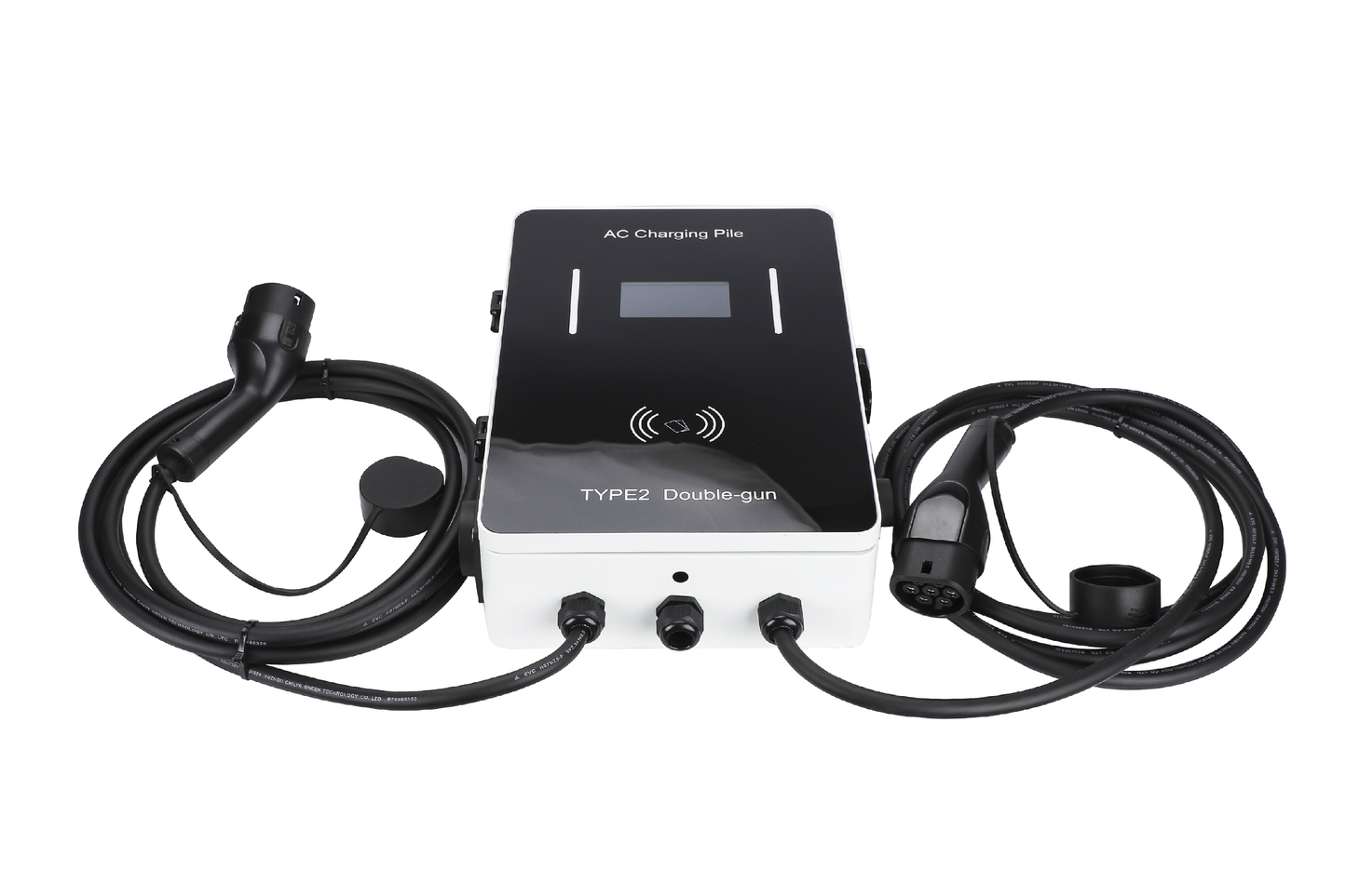 13247 1 nastenna nabijecka pro elektromobily elvix wbac 4931 t2 2 kabely 22kw 7m rfid app nabijeci stanice ev