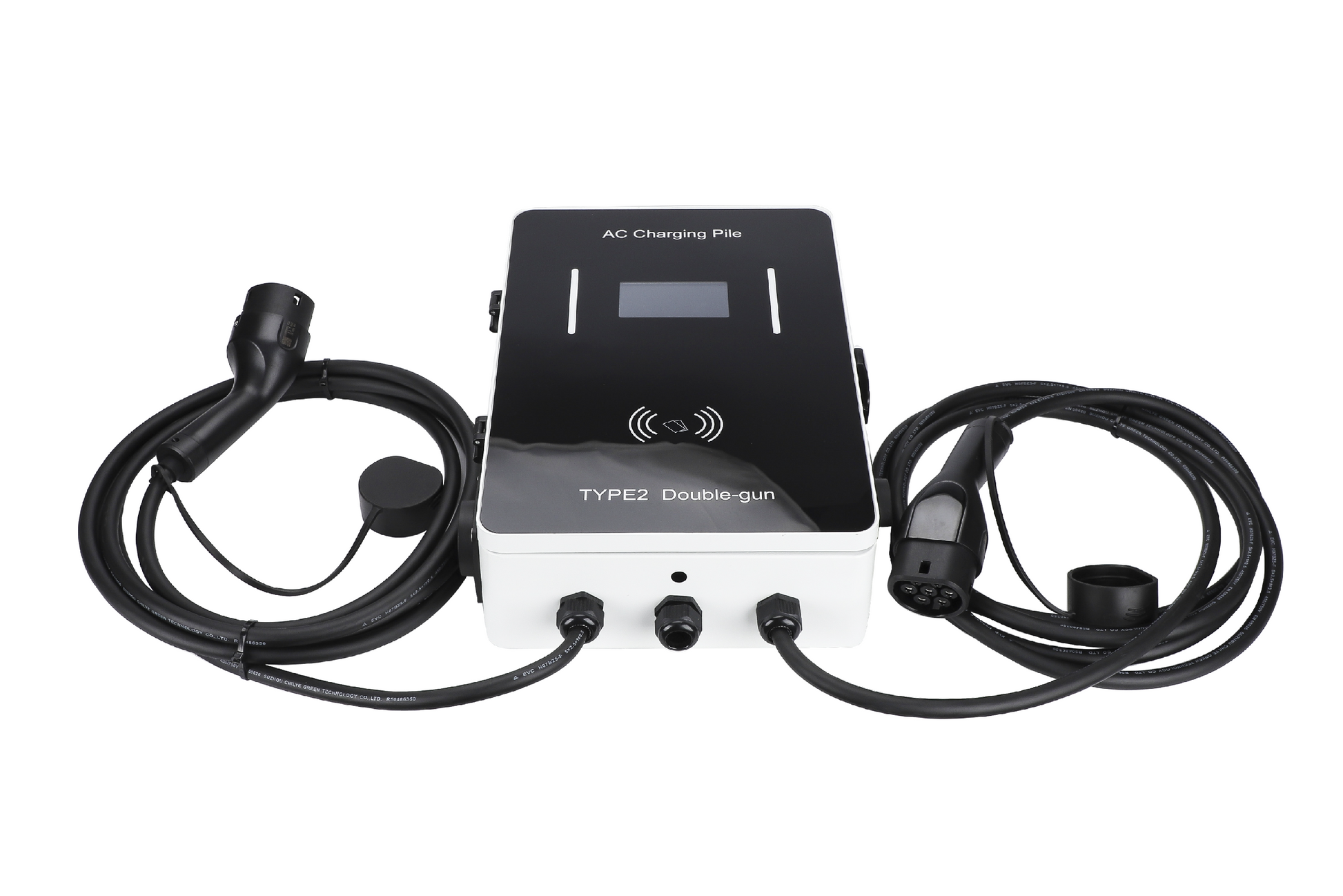 13250 1 nastenna nabijecka pro elektromobily elvix wbac 4932 t2 2 kabely 22kw 10m rfid app nabijeci stanice ev