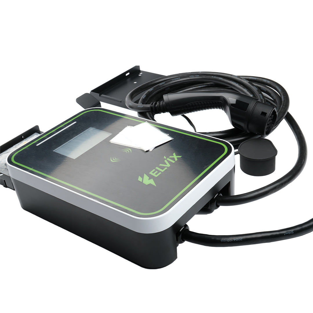 13259 3 nastenna nabijecka pro elektromobily elvix wbac 5004 t2 1 kabel 22kw 5m rfid app nabijeci stanice ev