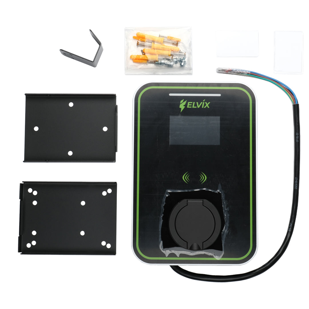 13262 nastenna nabijecka pro elektromobily elvix wbac 5003 t2 zasuvka 11kw rfid app nabijeci stanice ev