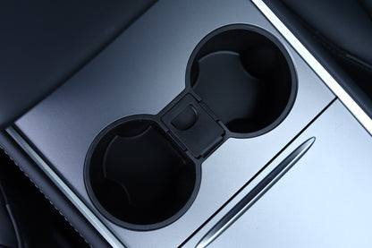 Cup Holder Elvix with Ashtray for Tesla Model 3/Y Central Control Base (Black)