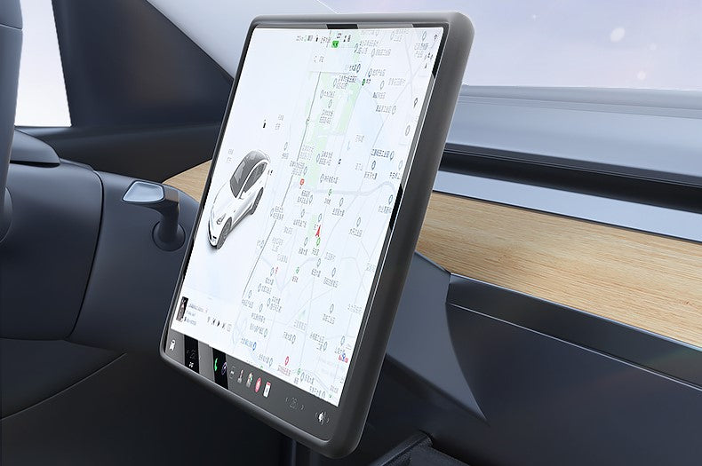 Protection Cover Elvix for Model 3/Y Screen (Silicone, Black)