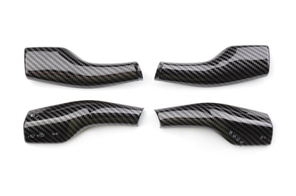 Decoration Set Elvix for Model Y/3 carbon fiber patterned gear lever (2 Pcs, Black)