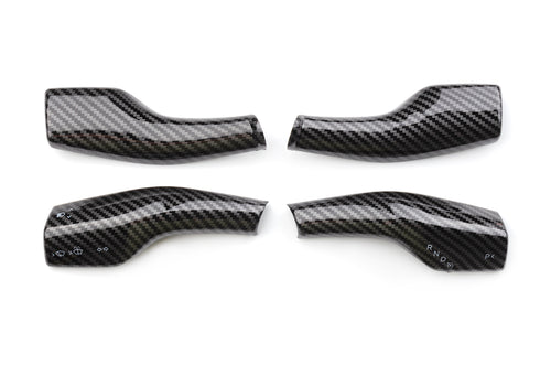 Decoration Set Elvix for Model Y/3 carbon fiber patterned gear lever (2 Pcs, Black)
