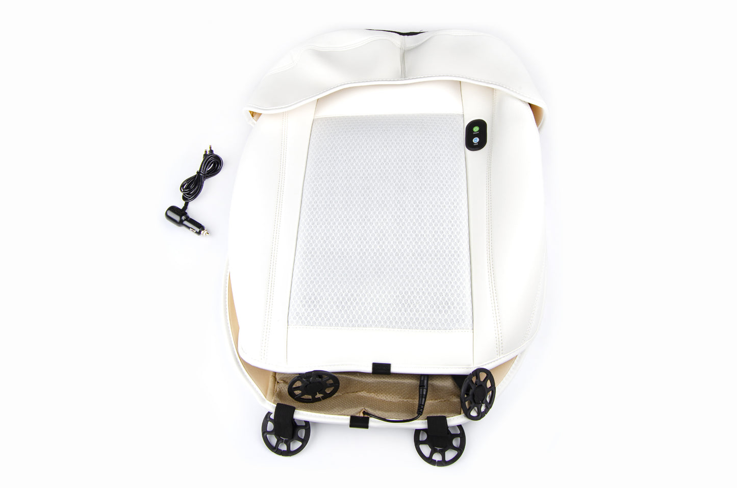 Ventilated Full Surround Seat Cushion Set Elvix for Tesla Model Y/3 White