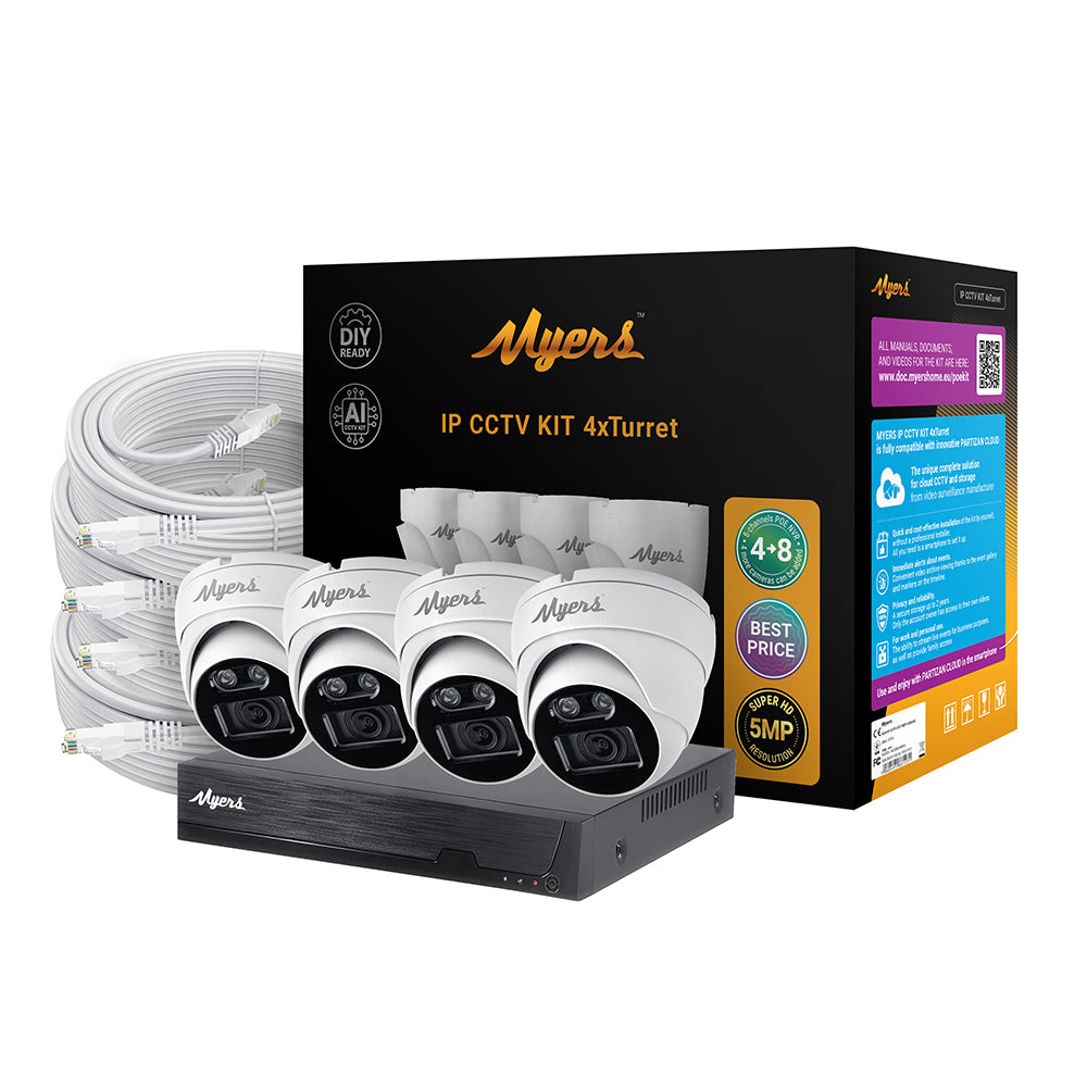POE kit Myers 8CH IP KIT 5MP 4xTurret