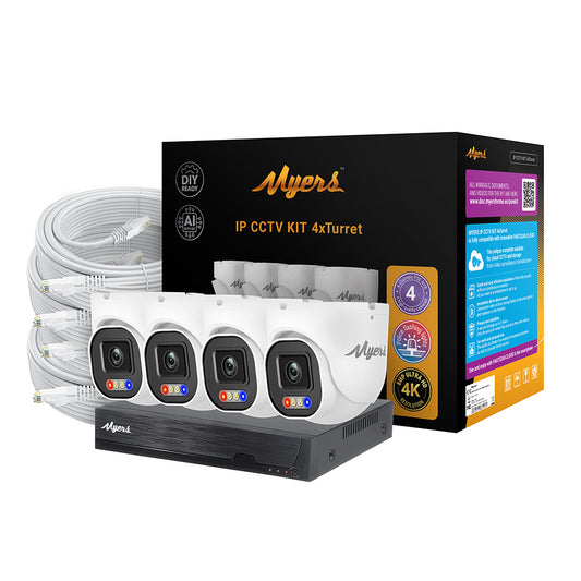 POE kit Myers 4CH IP KIT 8MP 4xTurret FADA