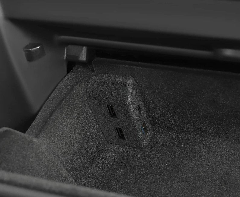 Expansion Dock Elvix for Tesla Model Y Glove Box Flocking