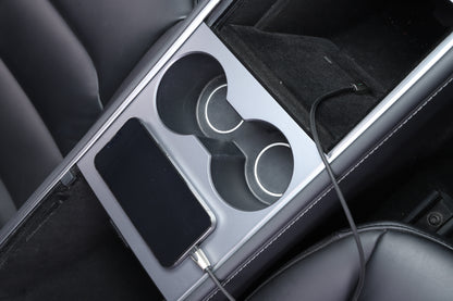 Data Cable Elvix for Tesla Model 3/Y  TYPE-C angled to Apple Silver