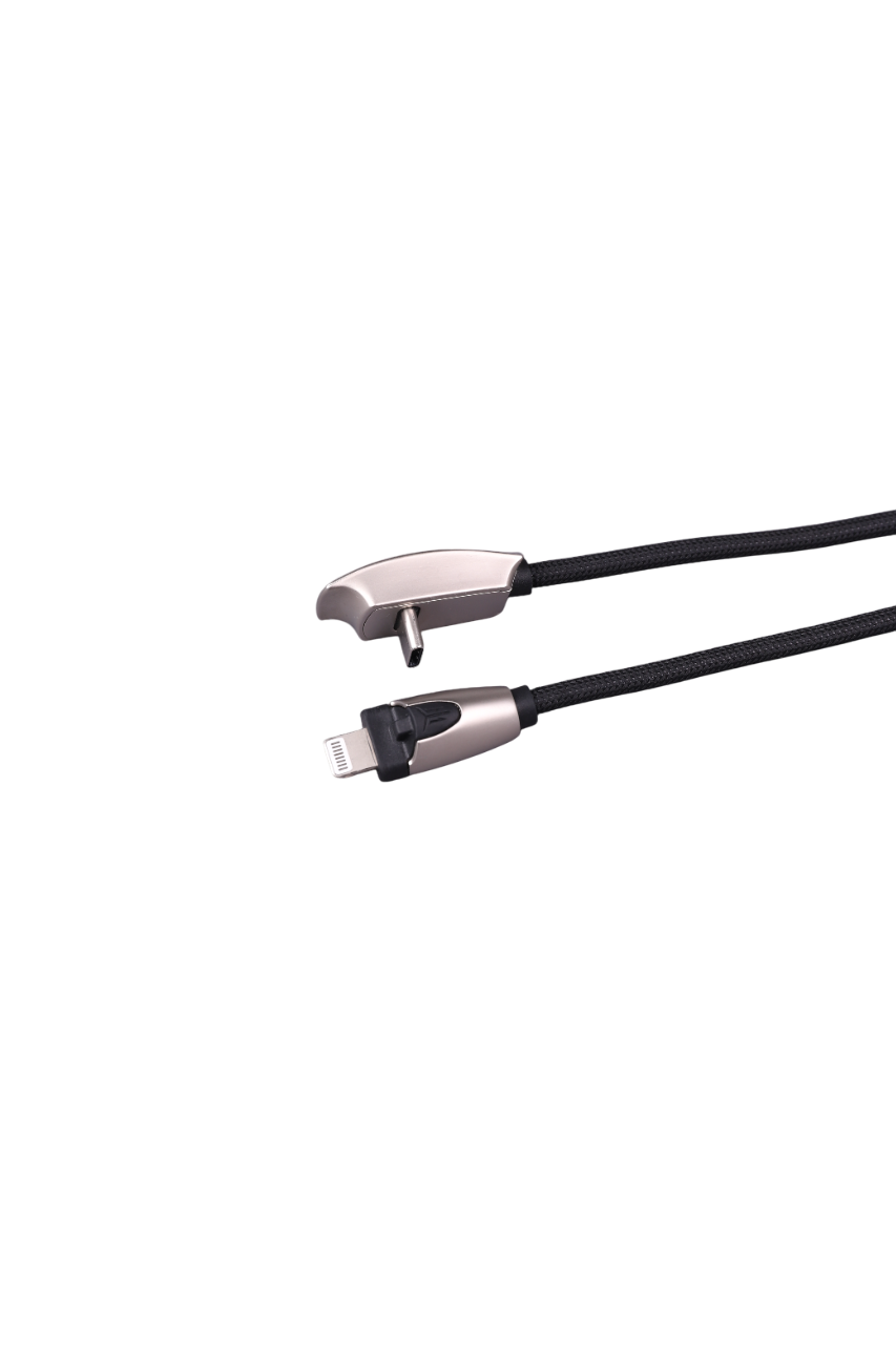 Data Cable Elvix for Tesla Model 3/Y  TYPE-C angled to Apple Silver