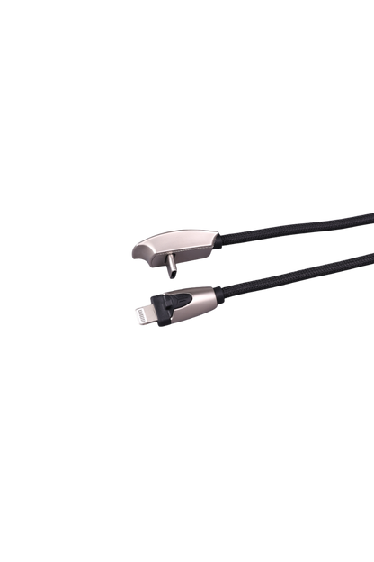 Data Cable Elvix for Tesla Model 3/Y  TYPE-C angled to Apple Silver