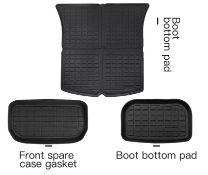 Front and Rear Trunk Mat Set Elvix for Tesla Model Y/3   Cushion Model Y front trunk (3 pcs set)