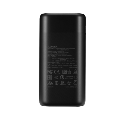 4784 1 adata p10000qcd power bank 10000mah cerna